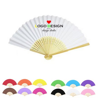Folding Bamboo Paper Hand Fan