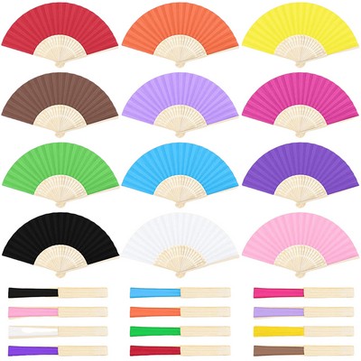 Portable Folding Bamboo Fan