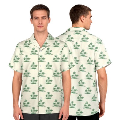Men's Sublimated Hawaiian Camp Shirt With Cuban Collar