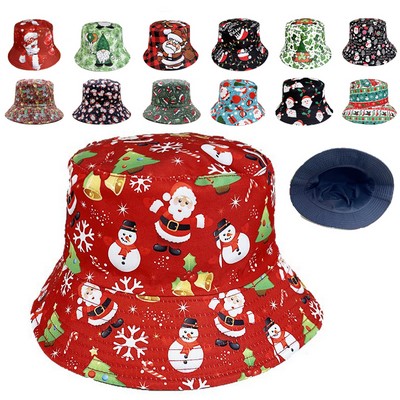 Digital Printing Christmas Cartoon Fisherman Bucket Hat