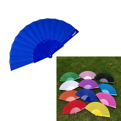 Folding Hand Fan with Plastic Handle