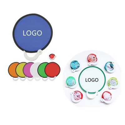 Foldable Fans with Plastic Handle